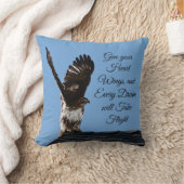 夢が赤尾のタカを飛ぶ感動的 クッション (ブランケット)