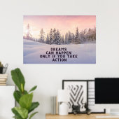 「夢が起こり感動的る」ウォールアートポスター ポスター (ホームオフィス)