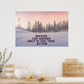 「夢が起こり感動的る」ウォールアートポスター ポスター (キッチン)