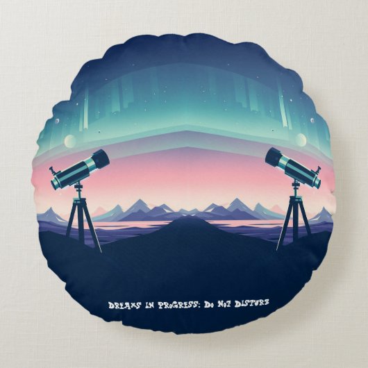 夢が進行中である;疑ってはいけない ラウンドクッション (正面)