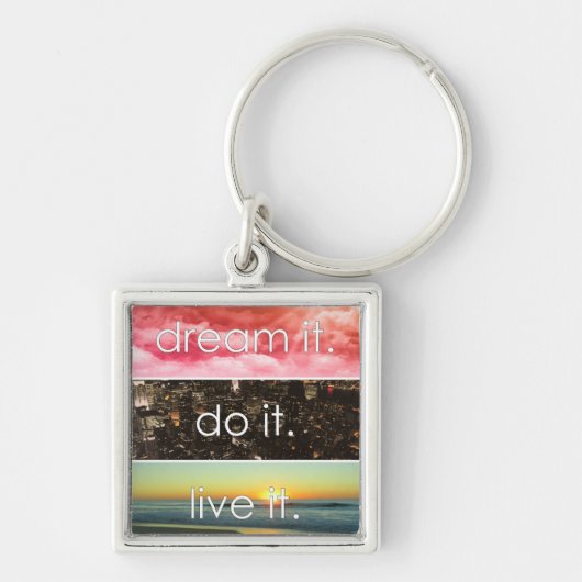 夢それを生きるやる気を起こさせる引用文 キーホルダー (正面)