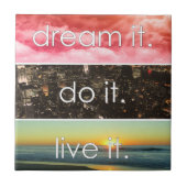 夢それを生きるやる気を起こさせる引用文 タイル (正面)