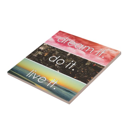 夢それを生きるやる気を起こさせる引用文 タイル (側面)