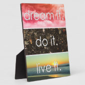 夢それを生きるやる気を起こさせる引用文 フォトプラーク (側面)