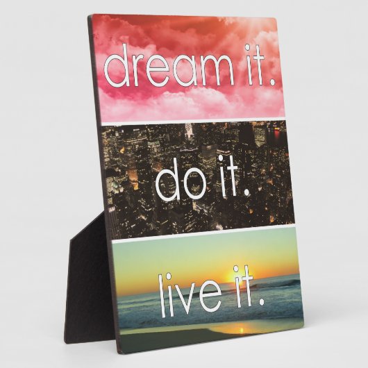 夢それを生きるやる気を起こさせる引用文 フォトプラーク (側面)