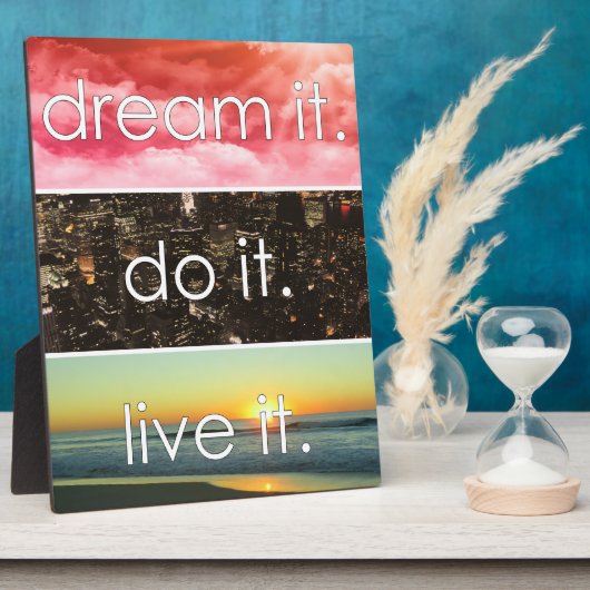 夢それを生きるやる気を起こさせる引用文 フォトプラーク (側面)