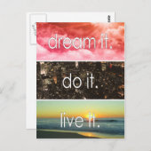 夢それを生きるやる気を起こさせる引用文 ポストカード (正面/裏面)