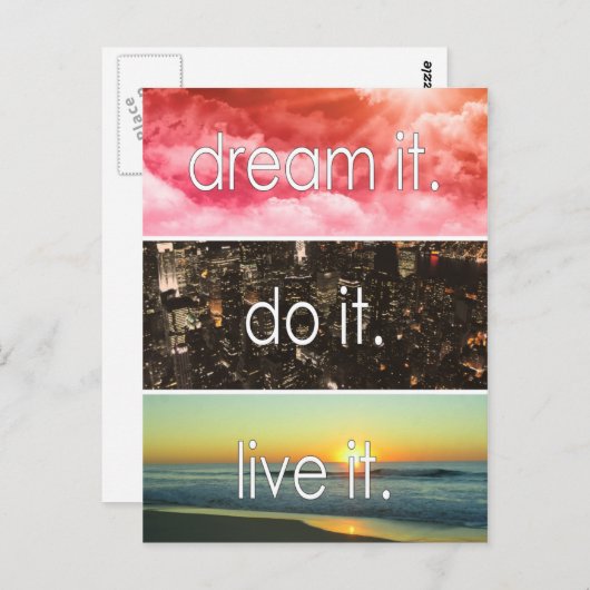 夢それを生きるやる気を起こさせる引用文 ポストカード (正面/裏面)