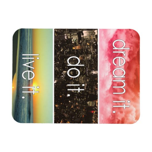 夢それを生きるやる気を起こさせる引用文 マグネット (横)