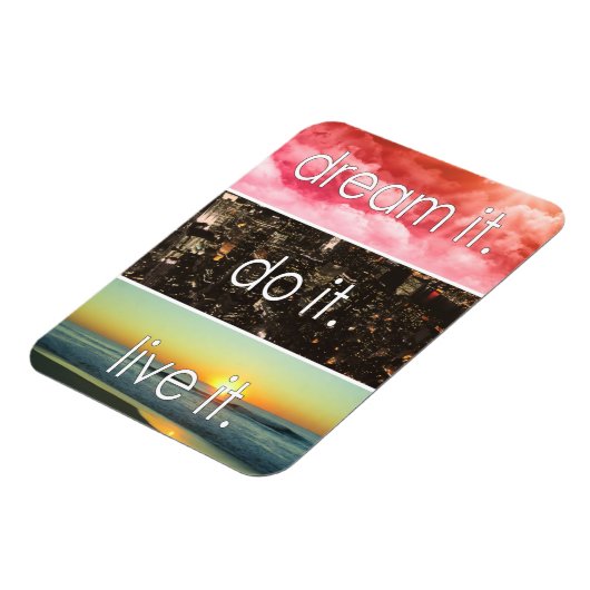 夢それを生きるやる気を起こさせる引用文 マグネット (左側)