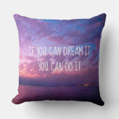 夢それを行う紫色の海サンセットフォト(大) クッション (正面)