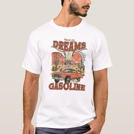 夢とガソリンで走る Tシャツ (正面)