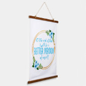 夢とゴールに関する短い主張 吊り下げ型タペストリー (傾斜あり)