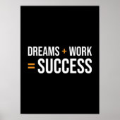 夢と仕事は成功に等しい ポスター (正面)