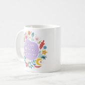 夢と夢信じと成し遂げ コーヒーマグカップ (正面左)