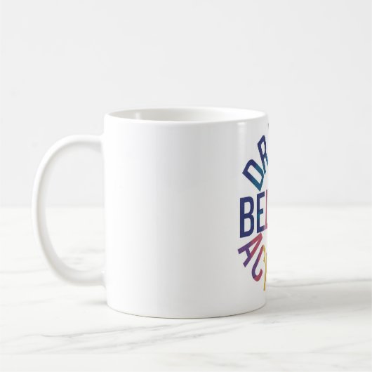 夢と夢信じと成成感動的 コーヒーマグカップ (左)