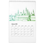 夢と旅行ののまわりに都市 カレンダー (2月 2026)