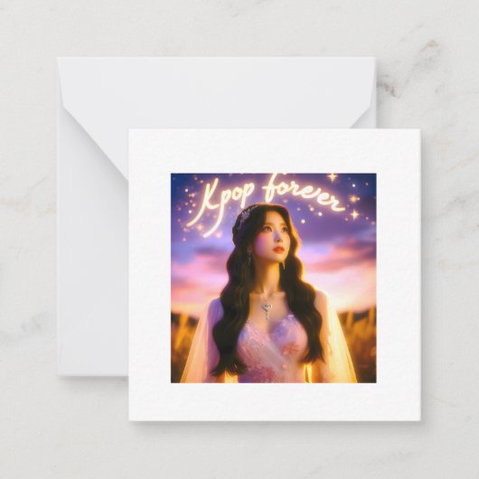 夢と星：祝のK-Foreverポップ・アートの ノートカード (正面)