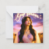 夢と星：祝のK-Foreverポップ・アートの ノートカード (裏面)