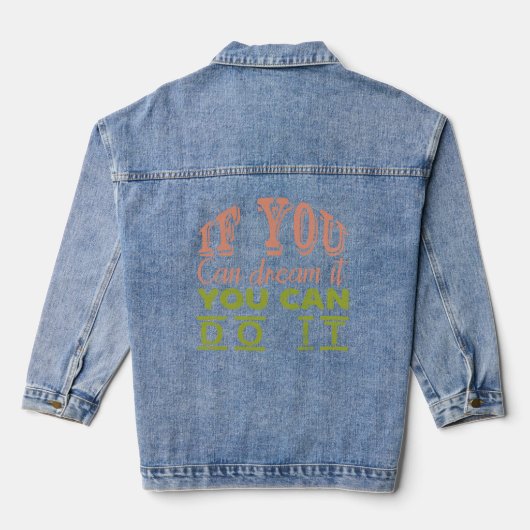 夢と達成» やる気を起こさせる Tee デニムジャケット (裏面)