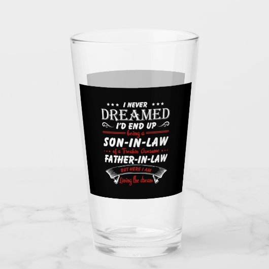 夢にも思っていなかった、義理の息子になるとは タンブラーグラス (正面)