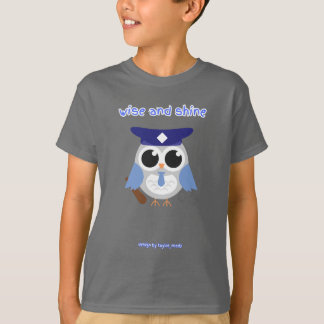 夢にロックオン Smoke grey police owl Boys Tシャツ