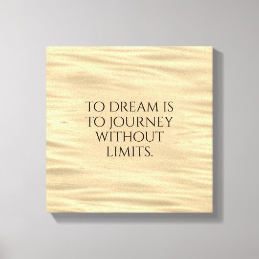 夢に感動的は旅に… キャンバスプリント (正面)