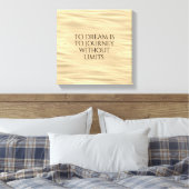 夢に感動的は旅に… キャンバスプリント (インサイチュ (寝室))