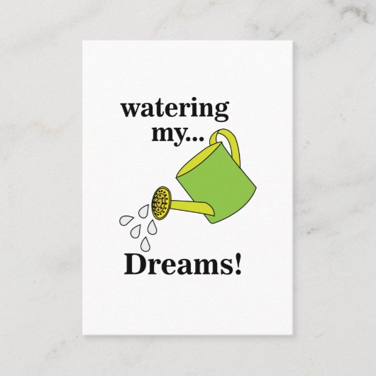 夢に水をやる缶散水 名刺 (正面)