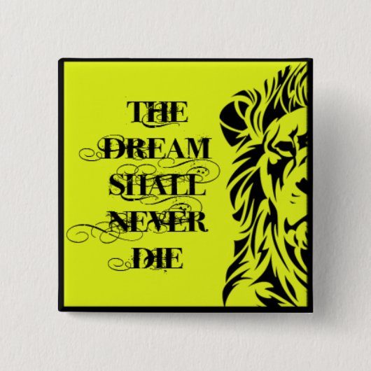"夢に決して死にません記章を付けないで下さい 缶バッジ (正面)
