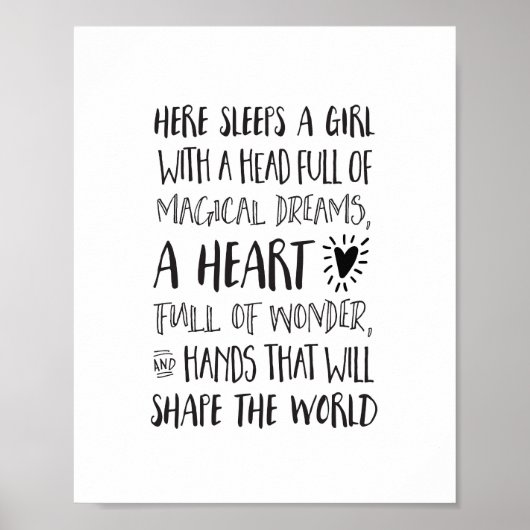 夢に満ちた頭を持つ女の子を眠る|過去記事 ポスター (正面)