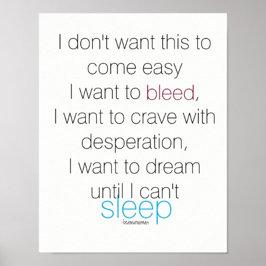 夢に見たい壁感動的ポスター引用文 ポスター (正面)