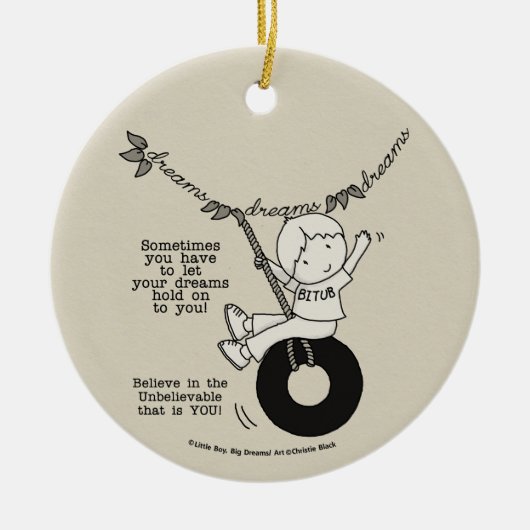 夢に誘われて セラミックオーナメント (正面)