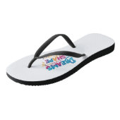 「夢に足を踏み入れる – 未来を創造する」 ビーチサンダル (アングル)