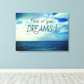 夢に集中する キャンバスプリント (インサイチュ (ウッドフロア))