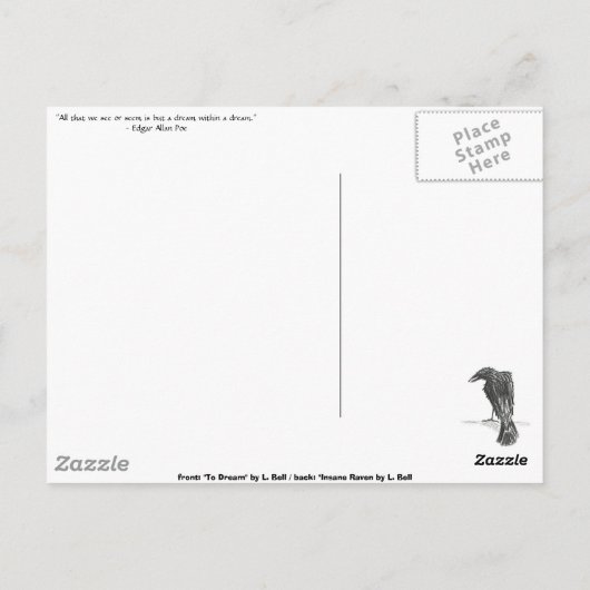 "夢に" ポストカード (裏面)