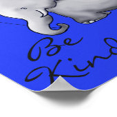 夢のある大きなかわいい象のベビー・ルーム ポスター (角)