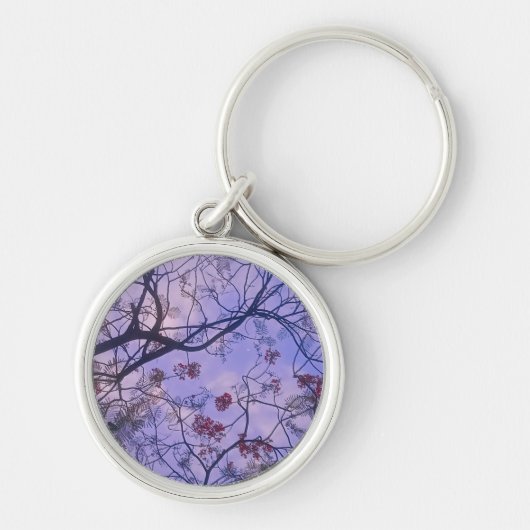 夢のたたずまい キーチェーン Violet Blossom Sky (正面)