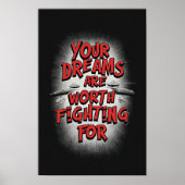 夢のために戦う:感動的引用文 ポスター (正面)