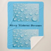 夢のない眠りカスタム文字水滴写真 シェルパブランケット (正面)