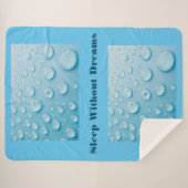 夢のない眠りカスタム文字水滴写真 シェルパブランケット (正面(横))