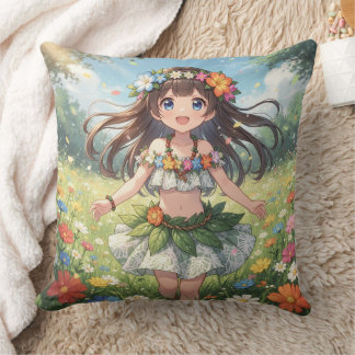 夢のようなアニメの女の子 クッション