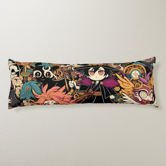 夢のようなアニメインスパイアの枕カバーとベッド ボディピロー (裏面)