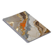 夢のようなオレンジと灰色の波を持つスパイラルノートブック ノートブック (右側)