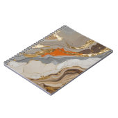 夢のようなオレンジと灰色の波を持つスパイラルノートブック ノートブック (左側)