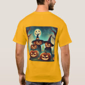 夢のようなカボチャの月明かりのTシャツ Tシャツ (裏面)