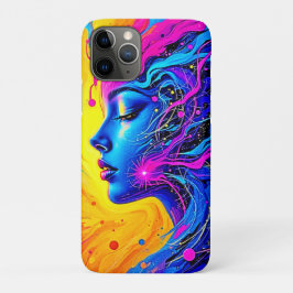 夢のようなカラフルな抽象的な女性 iPhone 11 PROケース