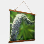 夢のようなカール白い野生の花 吊り下げ型タペストリー (傾斜あり)