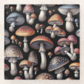 夢のようなキノコ ガラスコースター (正面)