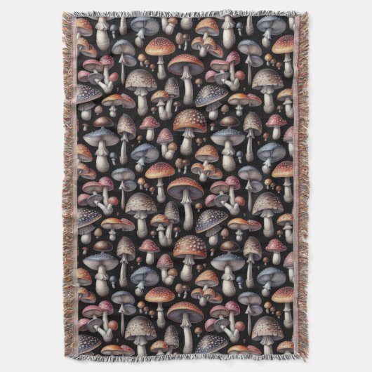 夢のようなキノコ スローブランケット (正面縦)